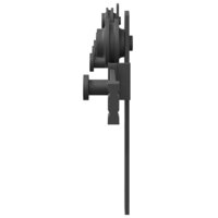 Doos met onderdelen voor schuifdeur 152 cm staal zwart 6