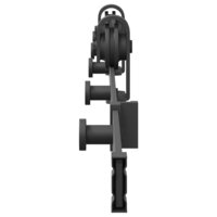 Doos met onderdelen voor schuifdeur 200 cm staal zwart 6