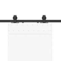 Doos met onderdelen voor schuifdeur 152,5 cm staal zwart 8