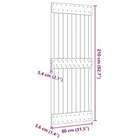 Deur NARVIK 80x210 cm massief grenenhout 9