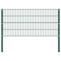 Schuttingpaneel met palen 11,9x0,8 m ijzer groen 2