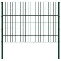 Schuttingpaneel met palen 8,5x1,2 m ijzer groen 2