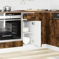 Keuken onderkast Kalmar bewerkt hout gerookt eikenkleurig 3
