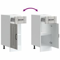 Keuken onderkast Lucca bewerkt hout grijs sonoma eikenkleur 9