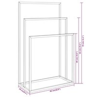 Handdoekenrek vrijstaand 48x24x79 cm ijzer goudkleurig 7