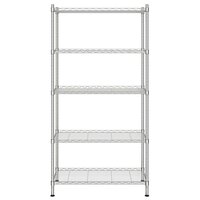 Opbergrek 5-laags 250 kg 90x35x180 cm chroomkleurig 3