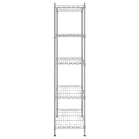 Opbergrek 5-laags 250 kg 90x35x180 cm chroomkleurig 4