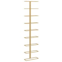 Wijnrek voor 9 flessen wandmontage ijzer goudkleurig 2