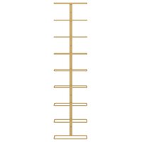 Wijnrek voor 9 flessen wandmontage ijzer goudkleurig 4