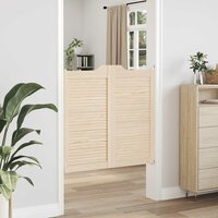 Draaideuren louvredesign 2 paar 100x100 cm massief grenenhout 3