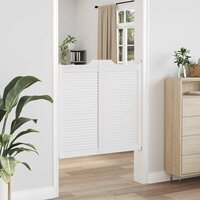 Draaideuren louvre design 1-paar 100x100 cm wit 3