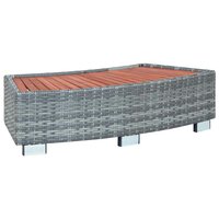 Spatrap 92x45x25 cm poly rattan grijs 2