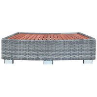 Spatrap 92x45x25 cm poly rattan grijs 4