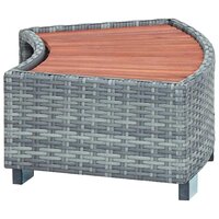 Spatrap 92x45x25 cm poly rattan grijs 5