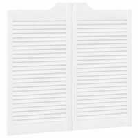 Draaideuren louvredesign 1-paar 90x80 cm wit 2