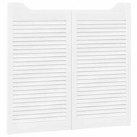 Draaideuren louvredesign 1-paar 90x80 cm wit 4