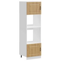 Ovenkasten 2 st Kalmar bewerkt hout artisanaal eikenkleurig 2