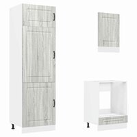 7-delige Keukenkastenset Kalmar bewerkt hout grijs sonoma eiken 5