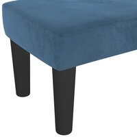 Bankje 100x30x30 cm fluweel donkerblauw 5