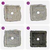 Gootsteen 30x30x13 cm marmer grijs 8