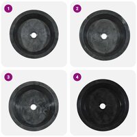 Gootsteen &Oslash;40x15 cm marmer zwart 5