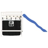 Kinderhoogslaper met gordijnen 80x200 cm massief grenenhout 6