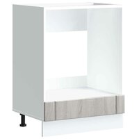 Ovenkast Lucca bewerkt hout grijs sonoma eiken 2