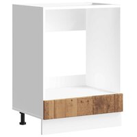 Ovenkast Lucca bewerkt hout oud houtkleurig 2