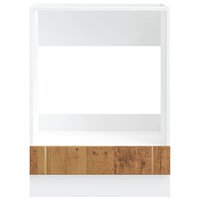 Ovenkast Lucca bewerkt hout oud houtkleurig 4