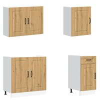 7-delige Keukenkastenset Kalmar bewerkt hout artisanaal eiken 4