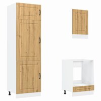 7-delige Keukenkastenset Kalmar bewerkt hout artisanaal eiken 5