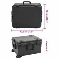 Flightcase draagbaar 62,5x49,5x37 cm PP zwart 8