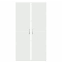 Archiefkast 60x32x115 cm bewerkt hout wit 4