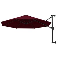 Wandparasol met metalen paal 300 cm bordeauxrood 3