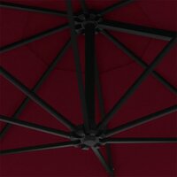 Wandparasol met metalen paal 300 cm bordeauxrood 7