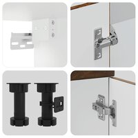 7-delige Keukenkastenset Kalmar bewerkt hout gerookt eiken 7