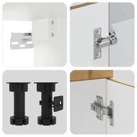 4-delige Keukenkastenset Kalmar bewerkt hout artisanaal eiken 6