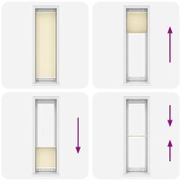 Pliss&eacute; rolgordijn 55x200 cm stofbreedte 54,4 cm polyester cr&egrave;me 5