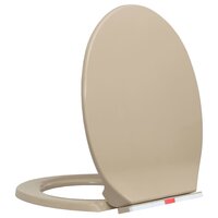 Toiletbril soft-close en quick-release ovaal beige 3