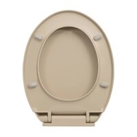 Toiletbril soft-close en quick-release ovaal beige 7