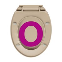 Toiletbril soft-close en quick-release ovaal beige 9