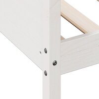 Slaapbank zonder matras 90x200 cm massief grenenhout wit 7