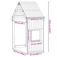 Kinderbedhuisje 55x99x139,5 cm massief grenenhout 9