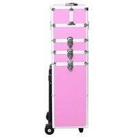 Make-up trolley aluminium roze 3
