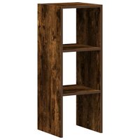 Boekenkast stapelbaar 30x30x80 cm bewerkt hout gerookt eiken 6