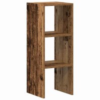 Boekenkast stapelbaar 30x30x80 cm bewerkt hout oud houtkleurig 2