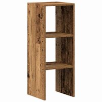 Boekenkast stapelbaar 30x30x80 cm bewerkt hout oud houtkleurig 6