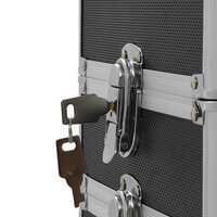 Make-up trolley aluminium zwart 8