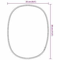 Wandspiegel 30x25 cm zwart 7