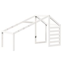 Halfhoogslaper met ladder en bedhuis grenenhout wit 90x190 cm 8